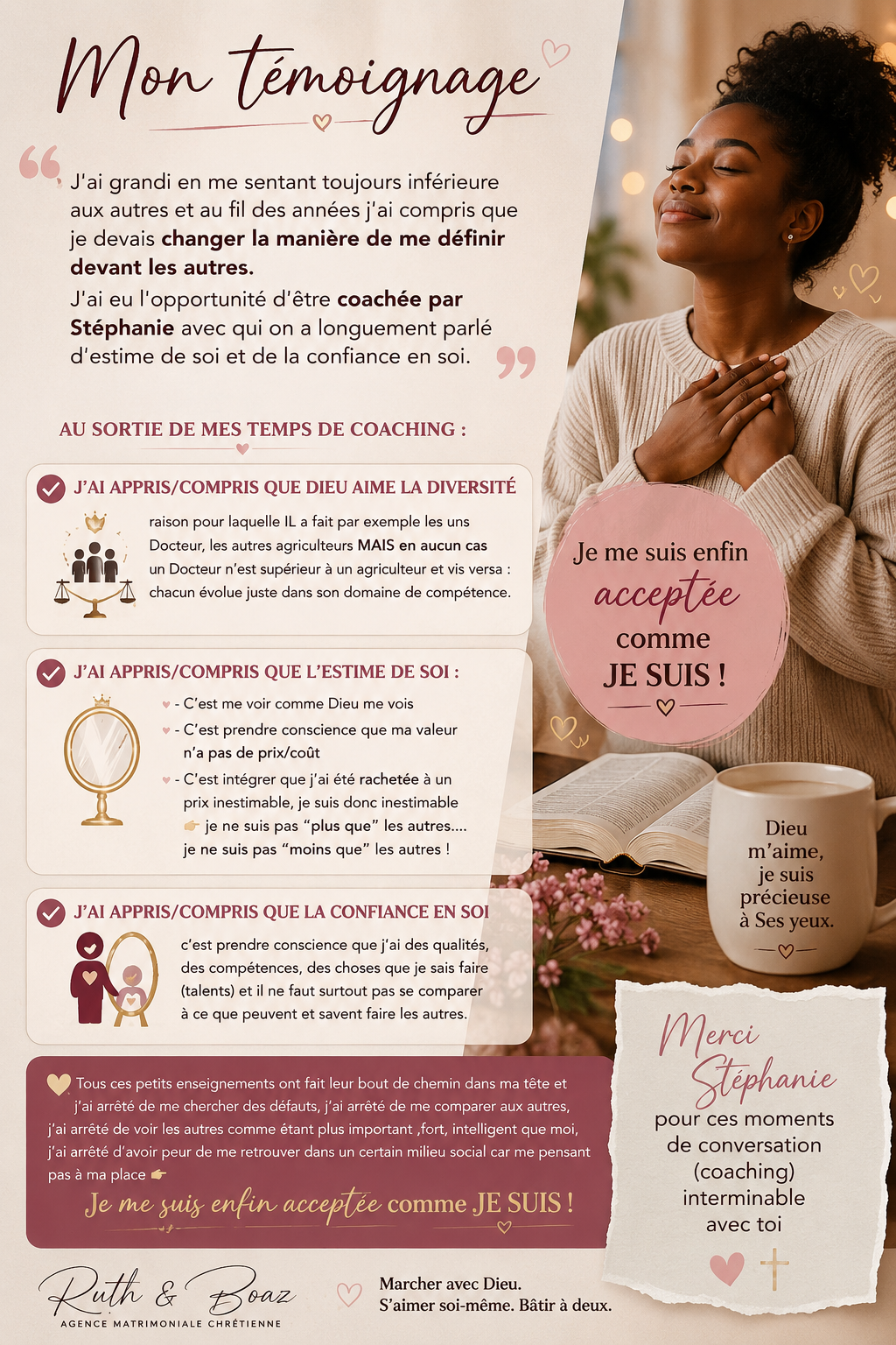 Témoignage : « Je me suis enfin acceptée comme je suis » — estime de soi et confiance restaurées
