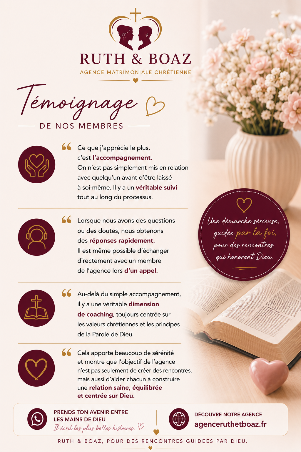 Témoignage d'un membre Ruth & Boaz sur le suivi et le coaching chrétien